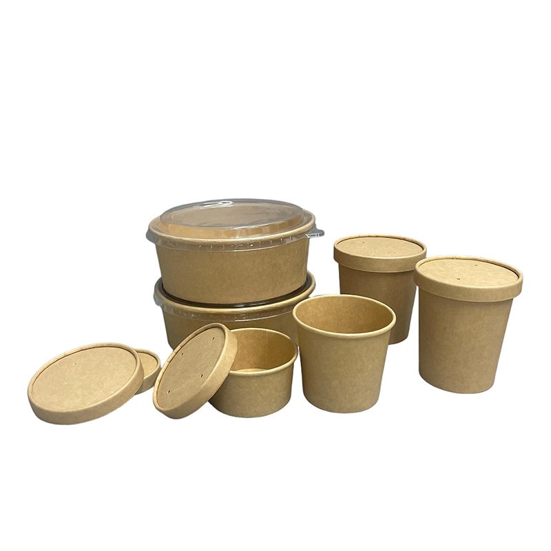 Disposable Paper Soup Bowl With Lids