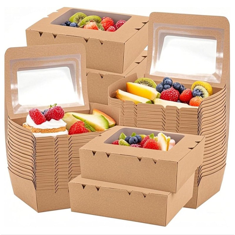 Kraft Take Out Boxes with Window For Food