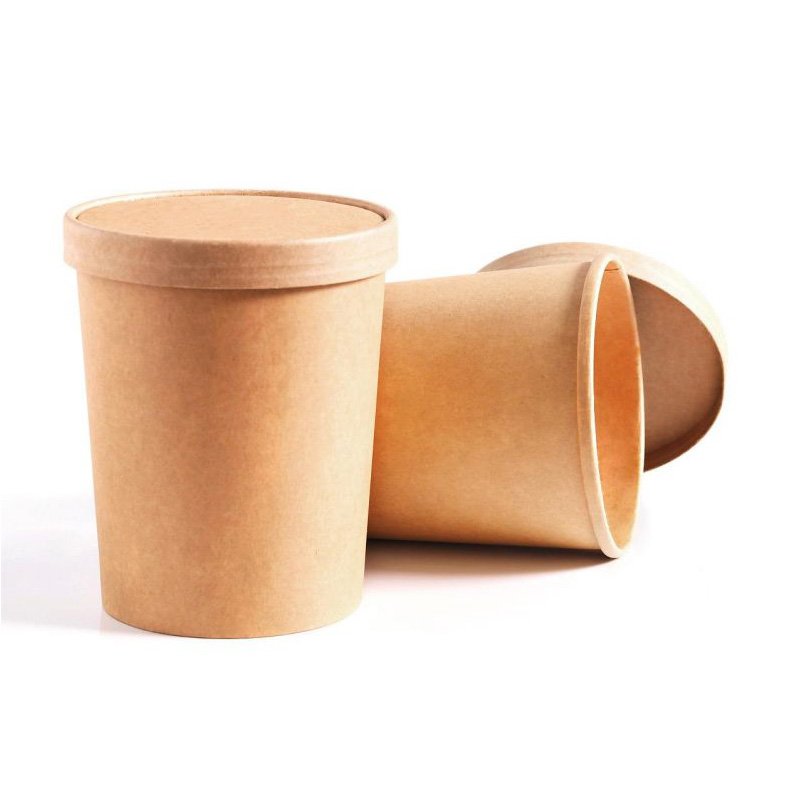 To Go Paper Soup Cups with Lids