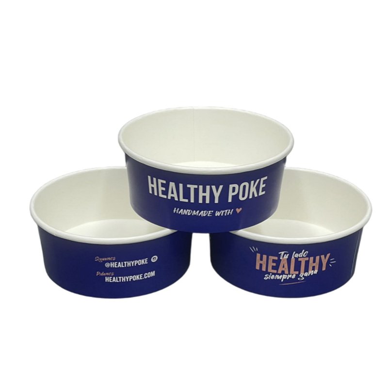 Customized White Paper Bowl For Takeaway