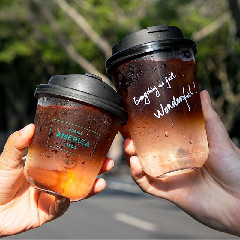 Printed Plastic Coffee Cups With Lid