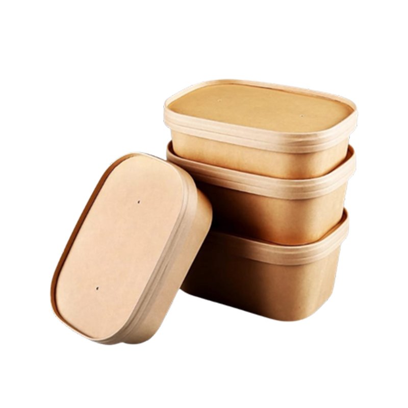 Rectangular Paper Lid For Fruit Paper Bowl