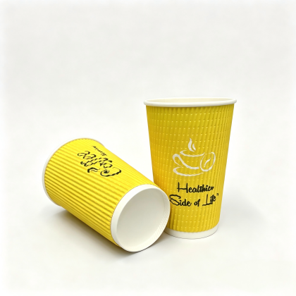 Disposable Ripple Paper Cup With Printing