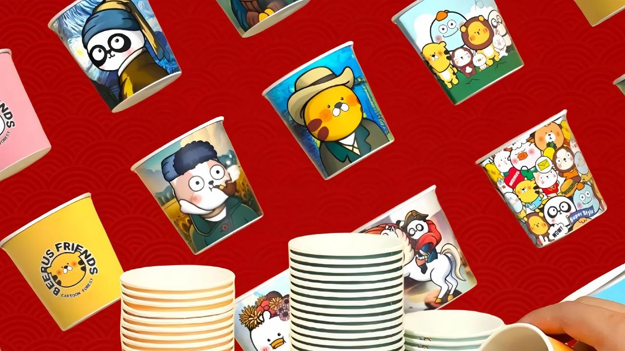 Cartoon Animation Paper Cup Design