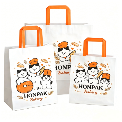 Paper Bags With Flat Handles