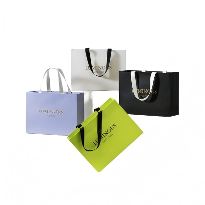 White Cardboard Paper Gift Bags