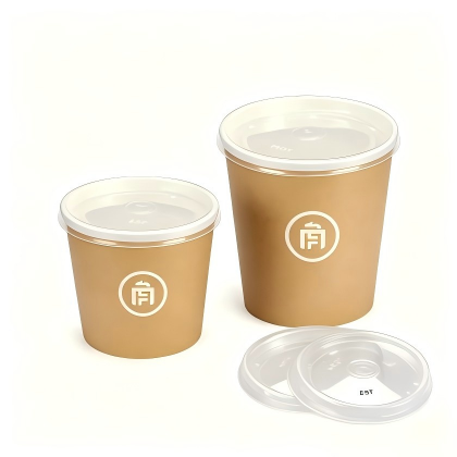Disposable Soup Cups With Transparent PP Lids