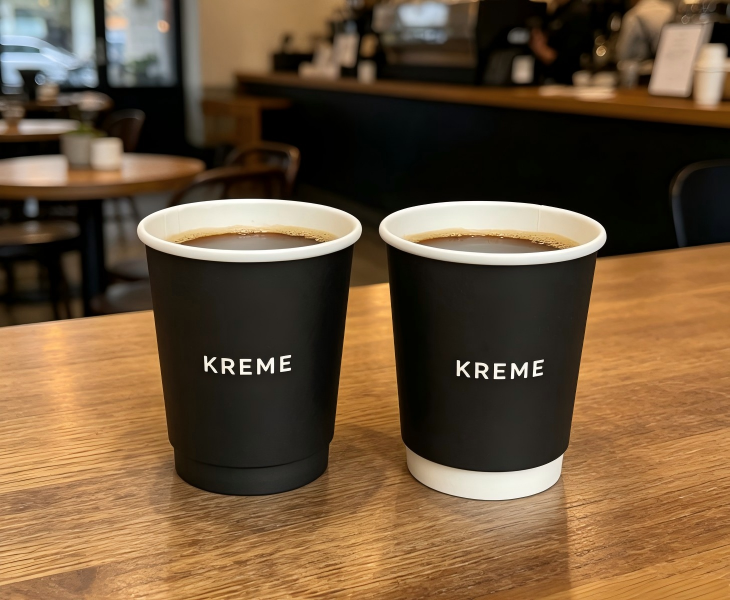 Dual-Layer Custom Printed White Paper Cups
