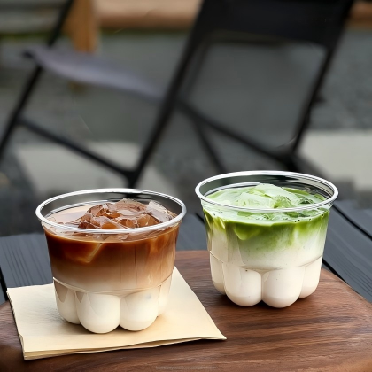 Mini Cat Paw Clear Plastic Cups