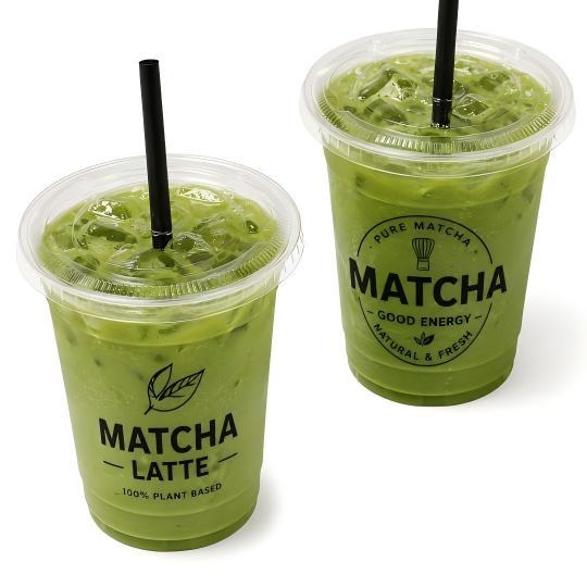 Plastic cups with lids