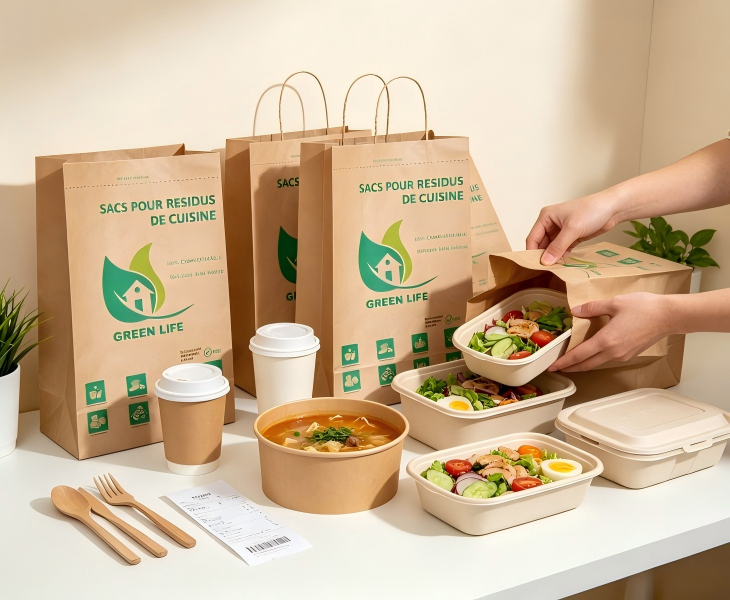 Eco-Friendly PLA Paper Lunch Bags
