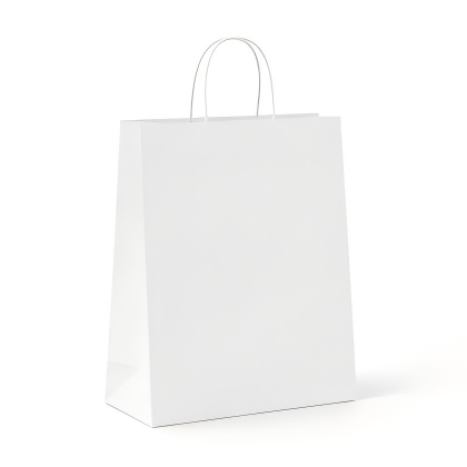 Stock Standard White Paper Bags