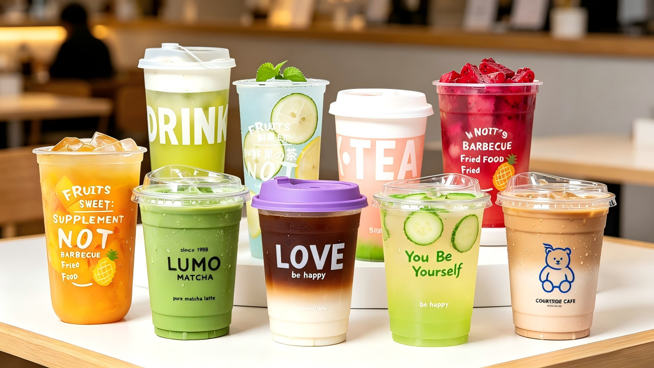 plastic cups with lids